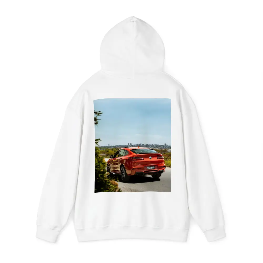 BMW X4 M Competition Orange City Backdrop – Hoodies