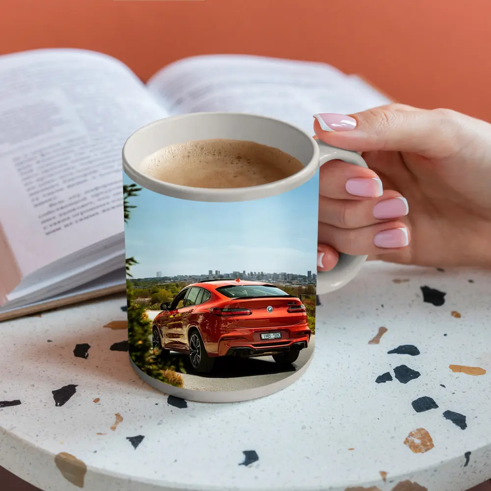 BMW X4 M Competition Orange City Backdrop – Mugs