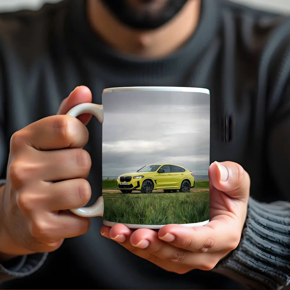 BMW X4 M Competition Yellow Overcast Field – Mugs