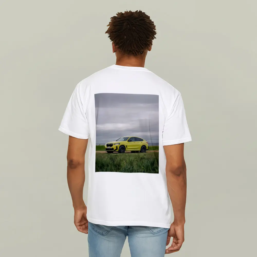 BMW X4 M Competition Yellow Overcast Field – T-Shirts
