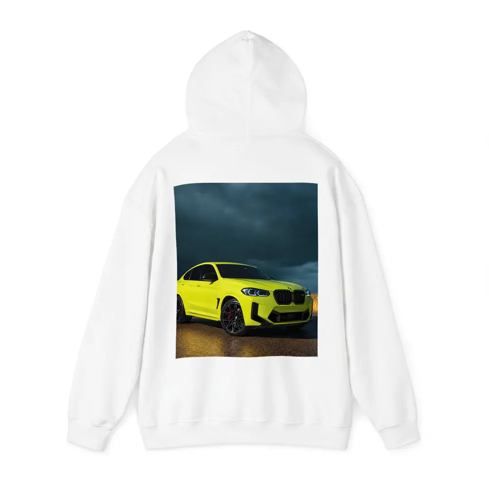 BMW X4 M Neon Yellow Stormy Sky – Hoodies