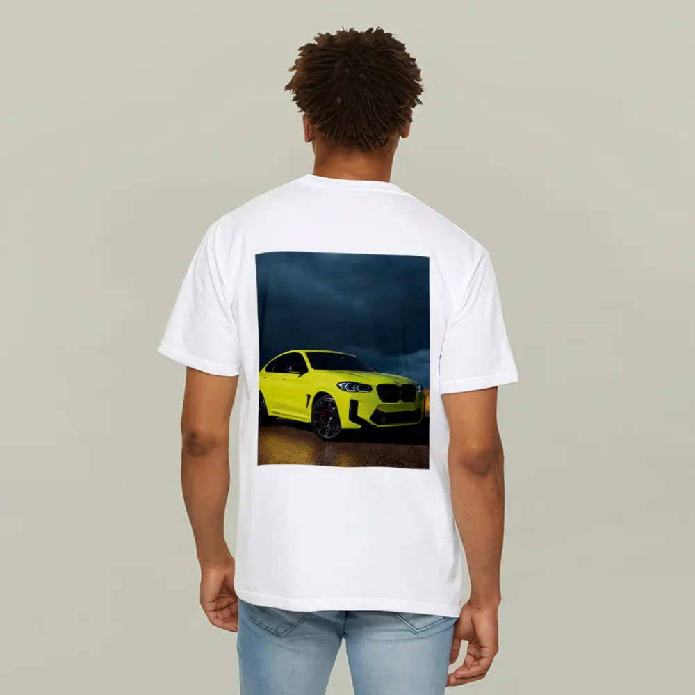 BMW X4 M Neon Yellow Stormy Sky – T-Shirts