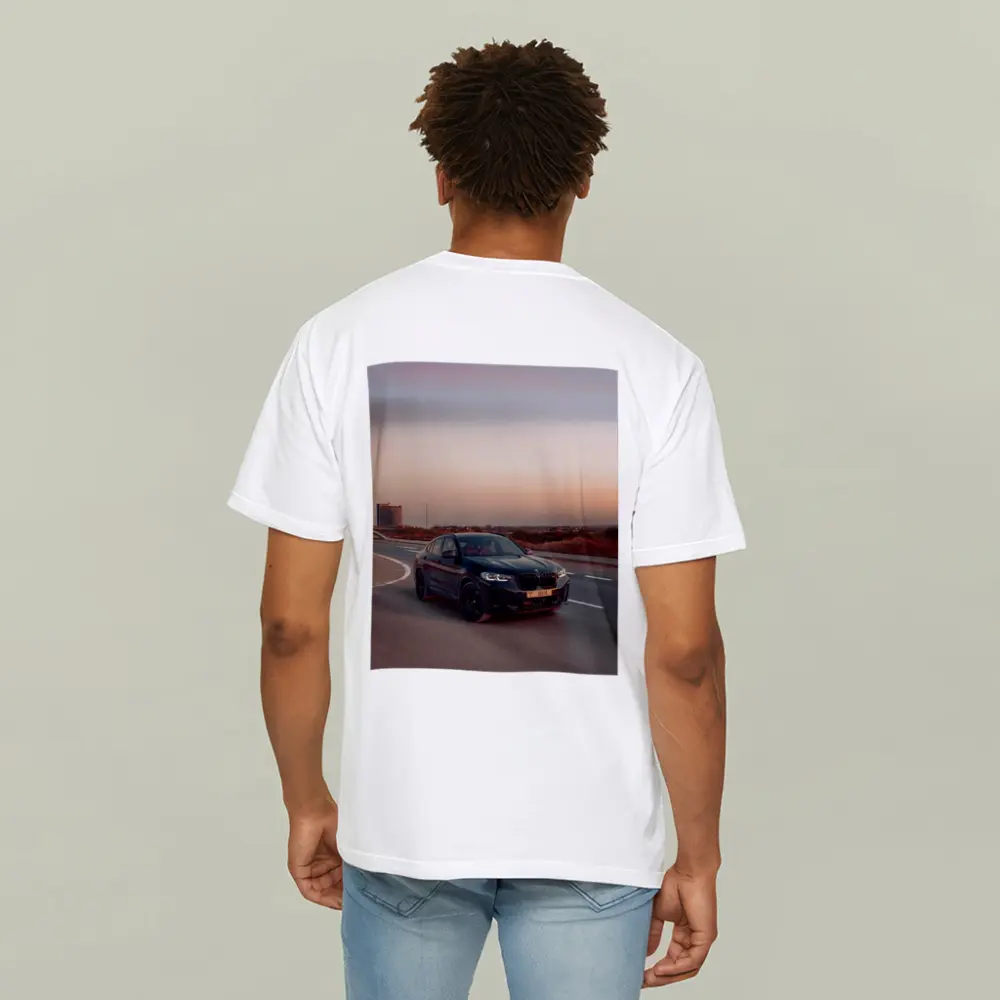 BMW X4 M Black On Open Highway Sunset – T-Shirts