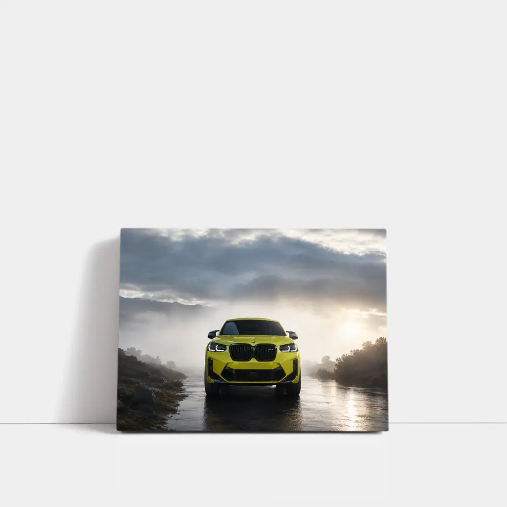 BMW X4 M Sao Paulo Yellow Misty Road – Wall Art