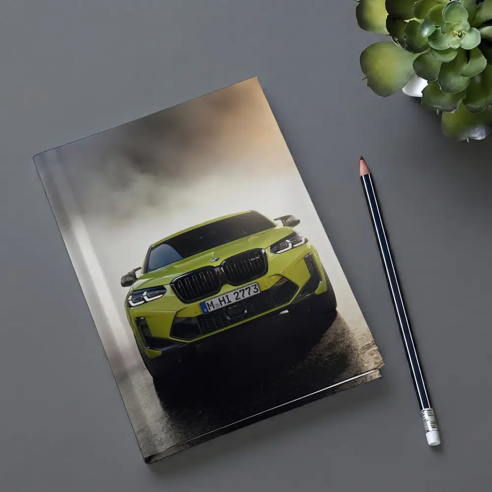 BMW X4 M Yellow Smoke Dramatic Front View – Notebooks