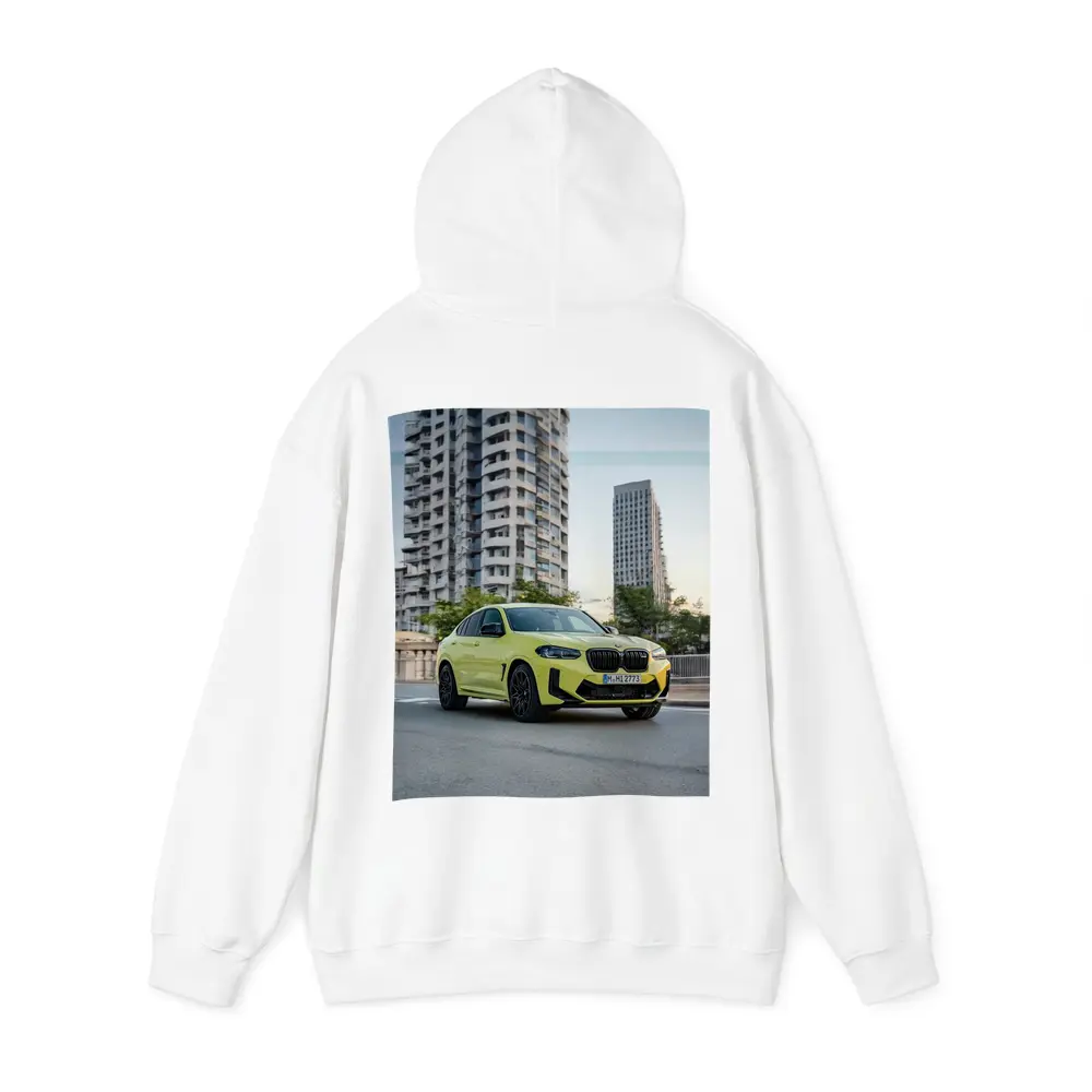 BMW X4 M Yellow Urban City Street – Hoodies