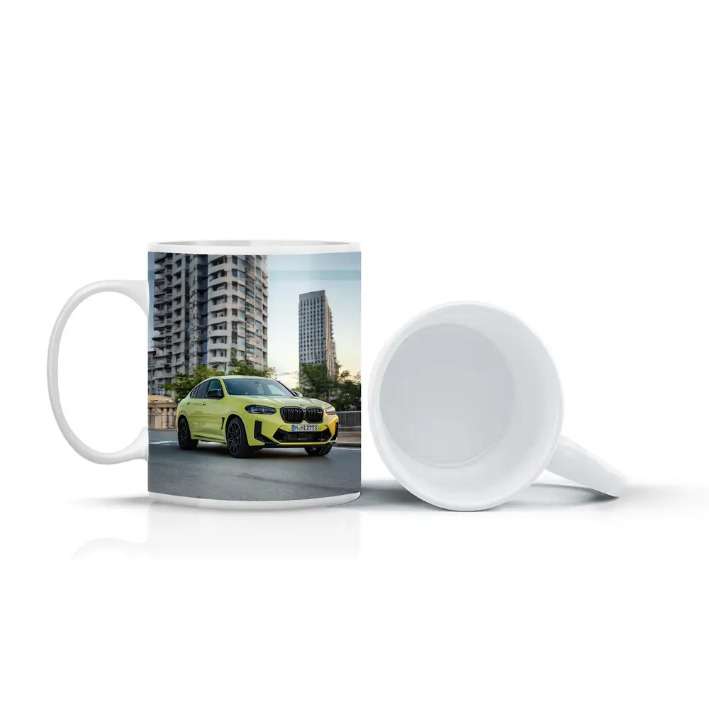 BMW X4 M Yellow Urban City Street – Mugs