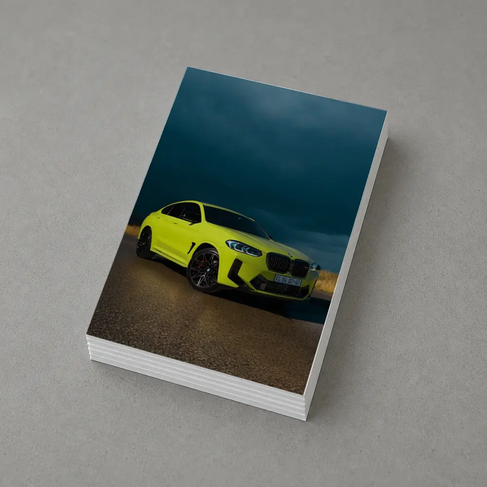 BMW X4 M Yellow Storm Dark Sky – Postcards