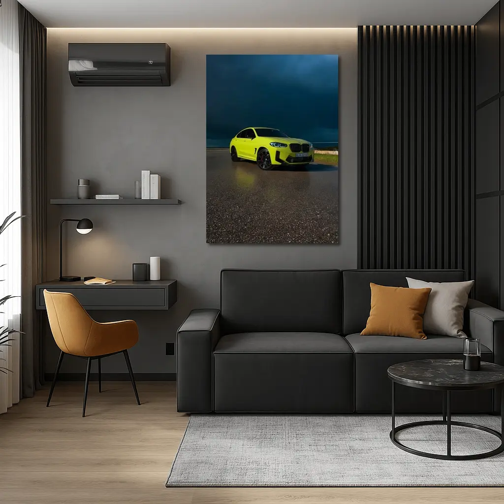 BMW X4 M Yellow Storm Dark Sky – Wall Art