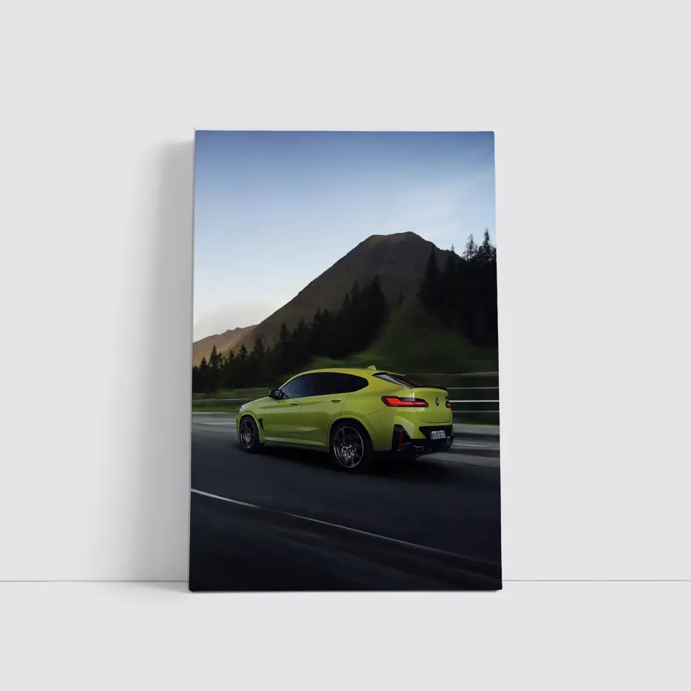 BMW X4 M Yellow Mountain Road Drive – Wall Art