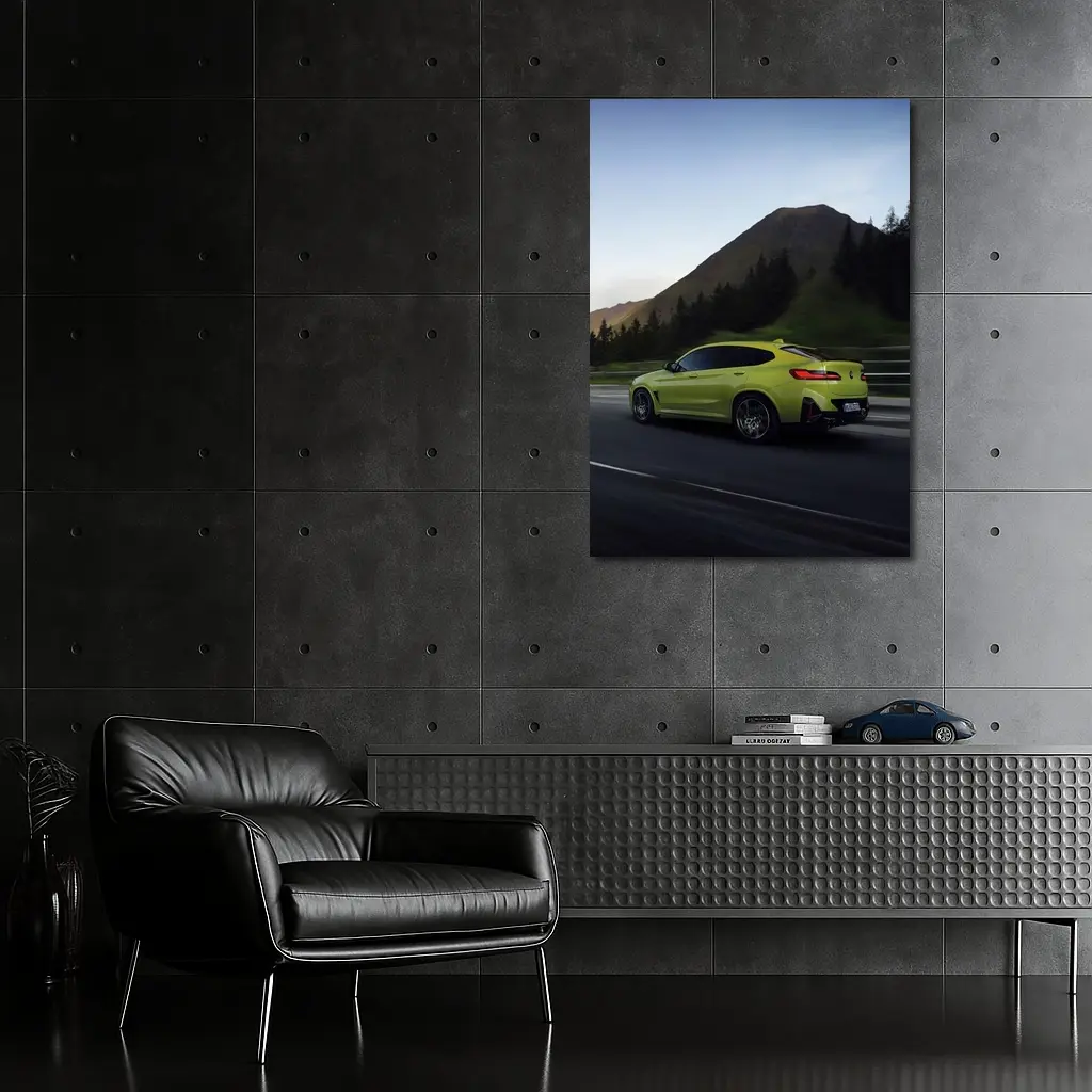 BMW X4 M Yellow Mountain Road Drive – Wall Art