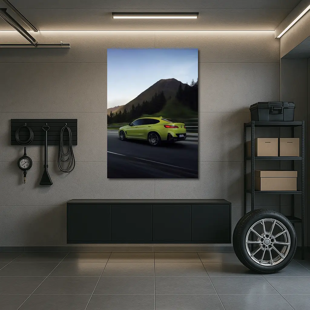 BMW X4 M Yellow Mountain Road Drive – Wall Art