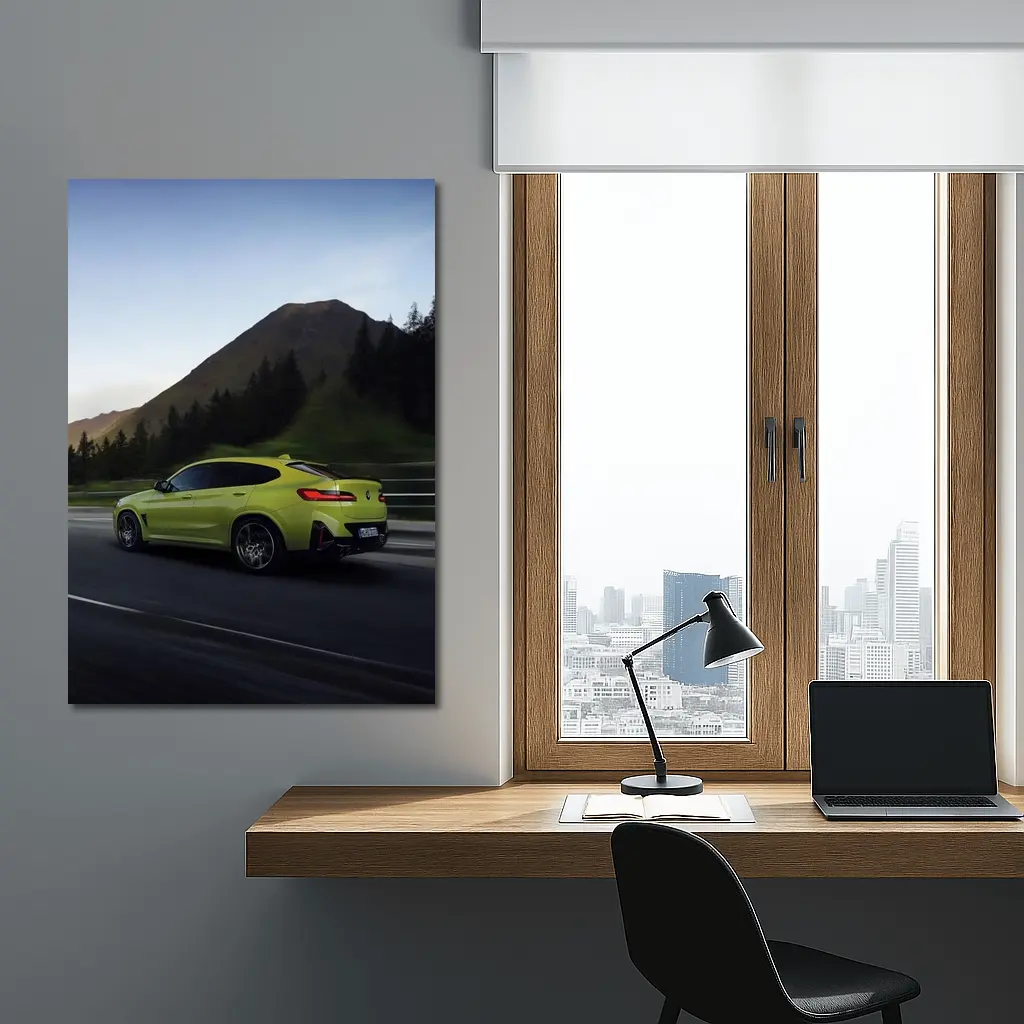 BMW X4 M Yellow Mountain Road Drive – Wall Art
