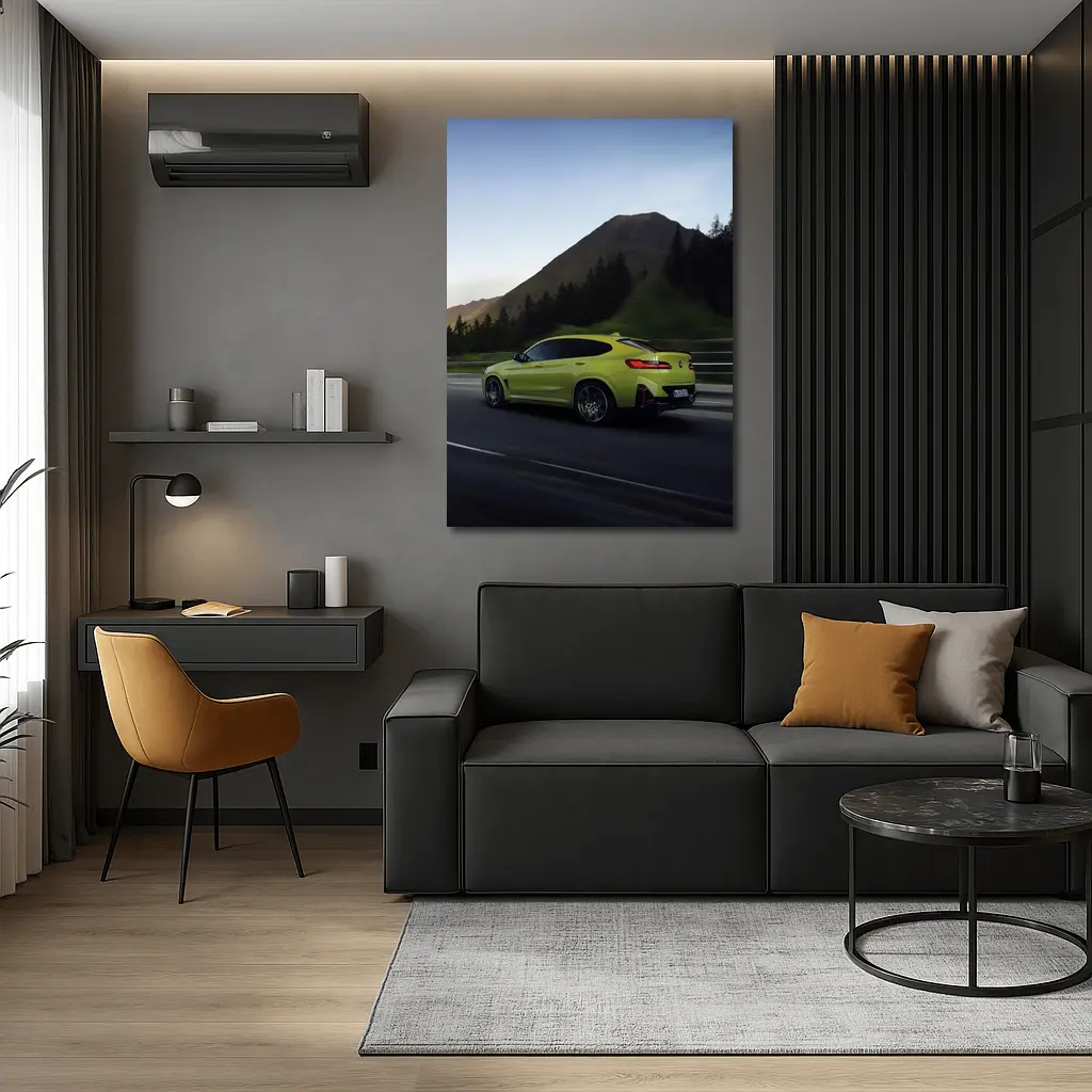 BMW X4 M Yellow Mountain Road Drive – Wall Art