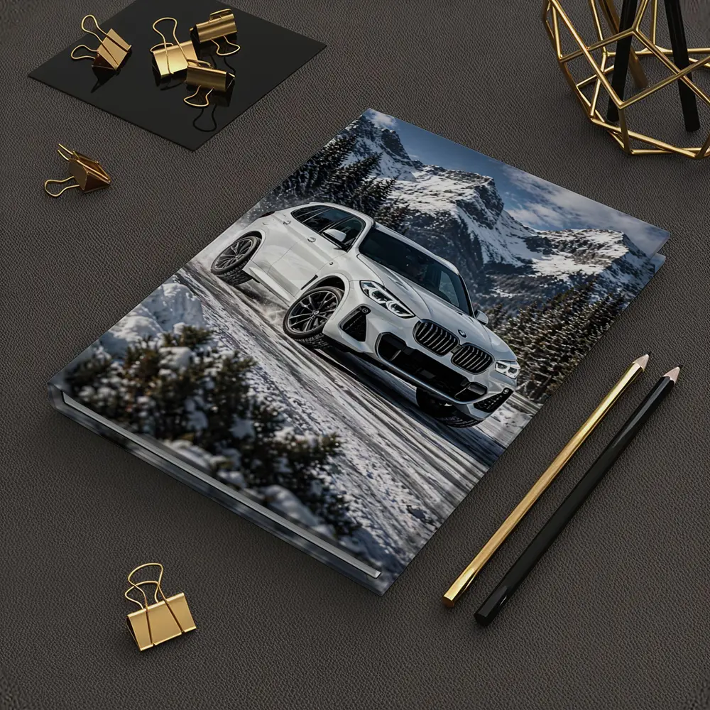 BMW X5 White SUV Snow Mountain Drive – Notebooks