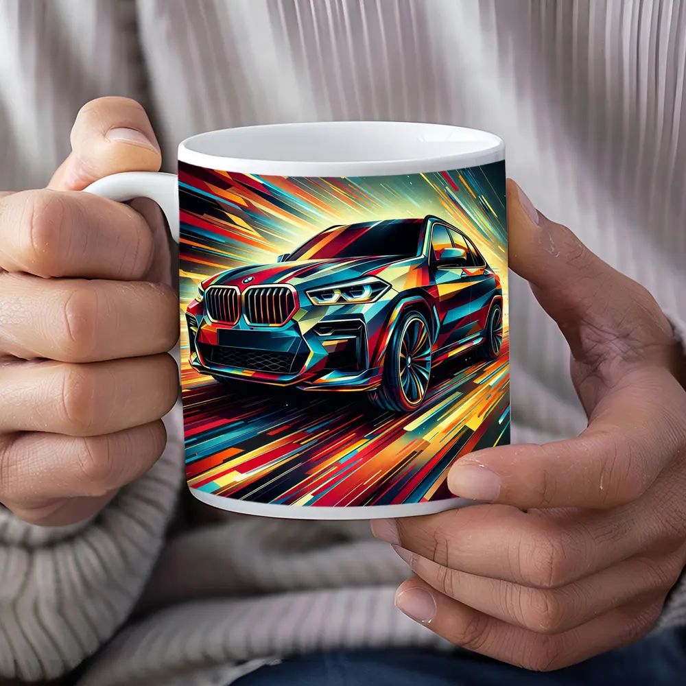 BMW X5 Abstract Dynamic Speed Art – Mugs