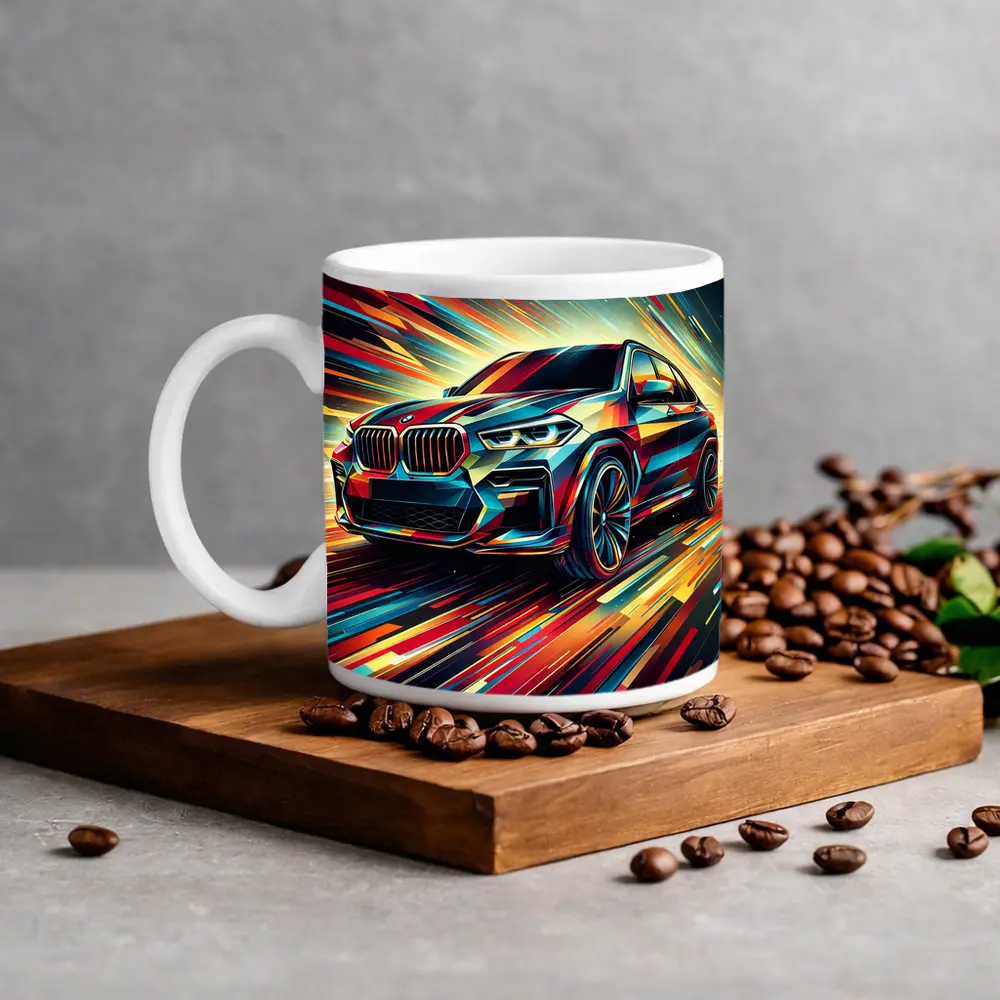 BMW X5 Abstract Dynamic Speed Art – Mugs
