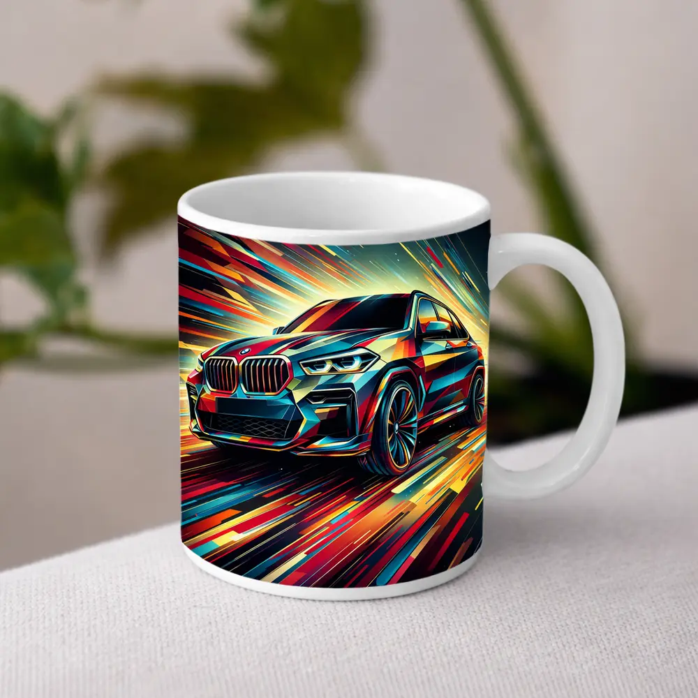 BMW X5 Abstract Dynamic Speed Art – Mugs