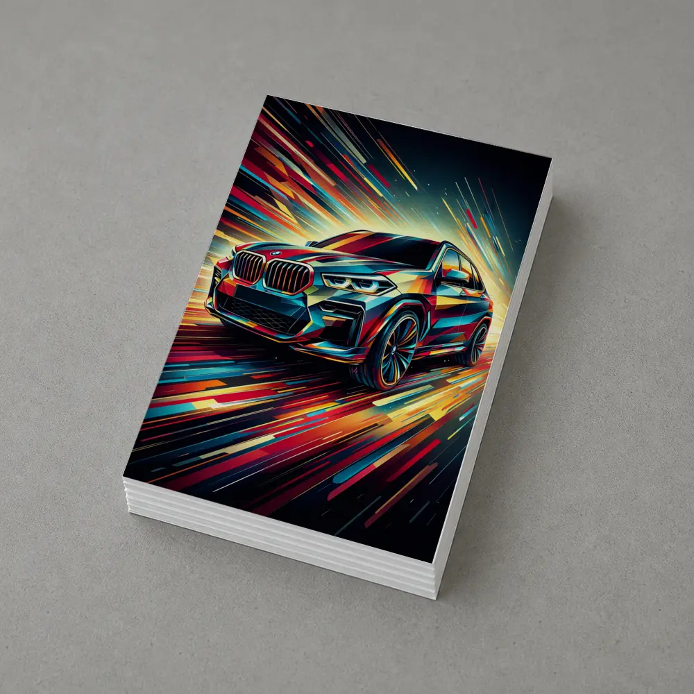 BMW X5 Abstract Dynamic Speed Art – Postcards