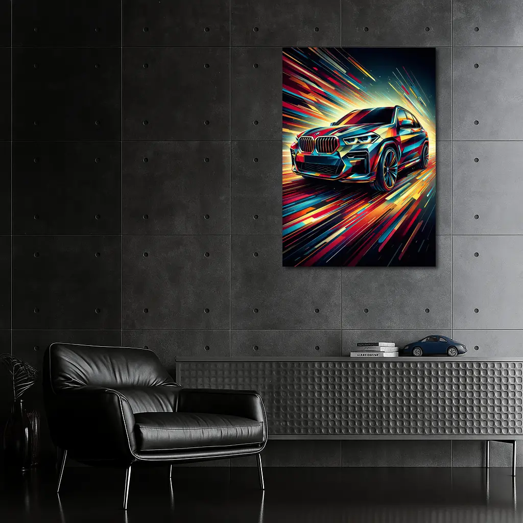 BMW X5 Abstract Dynamic Speed Art – Wall Art