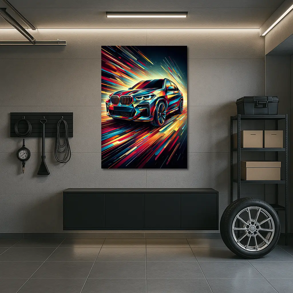 BMW X5 Abstract Dynamic Speed Art – Wall Art