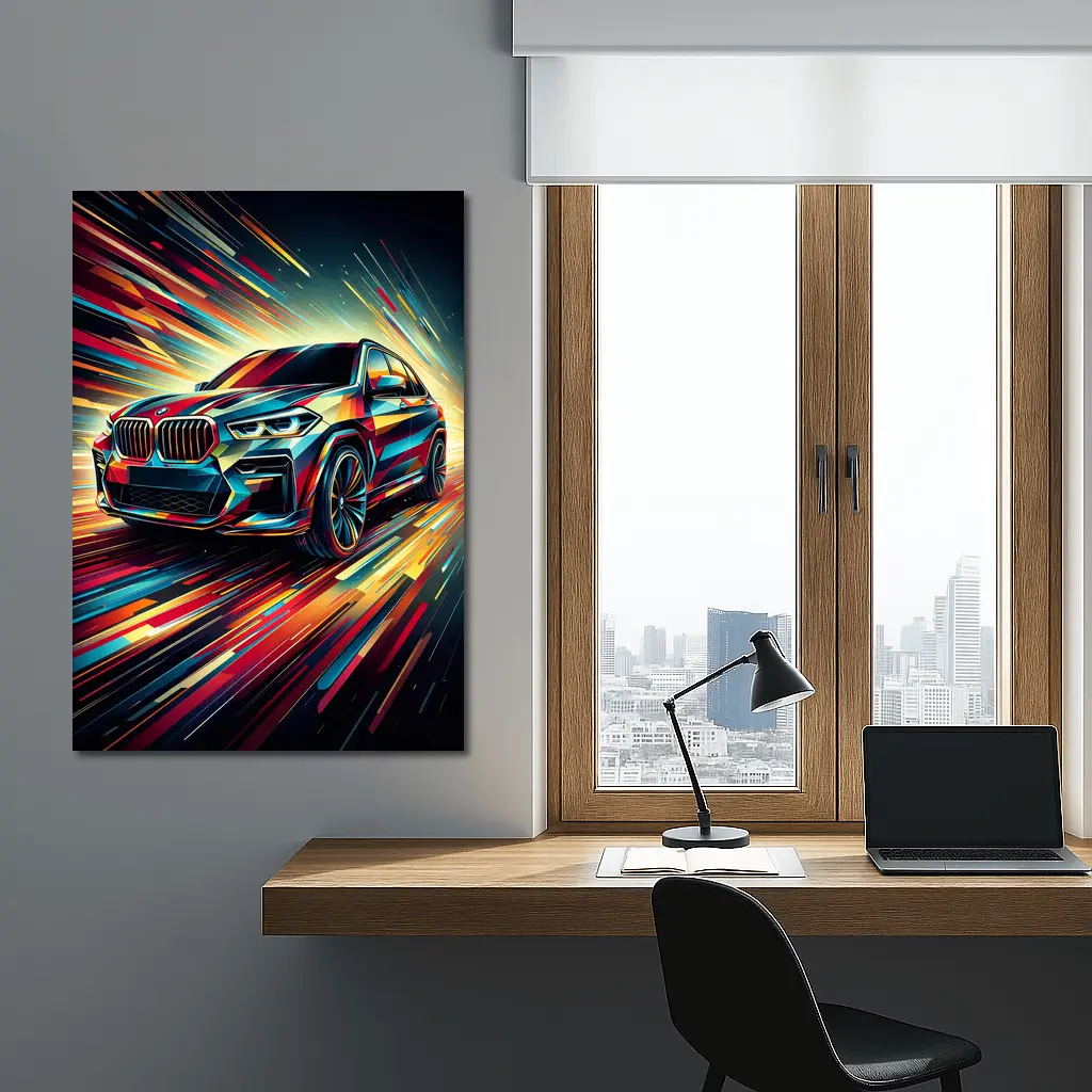 BMW X5 Abstract Dynamic Speed Art – Wall Art