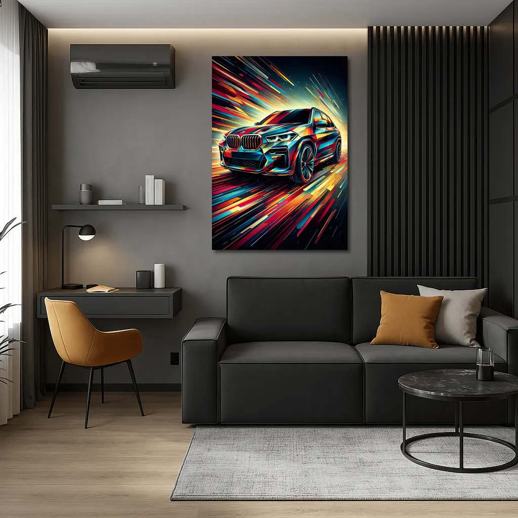 BMW X5 Abstract Dynamic Speed Art – Wall Art