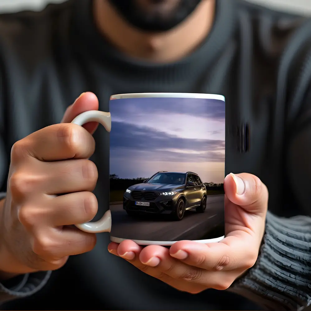 BMW X5M Black SUV Dusk Road Drive – Mugs