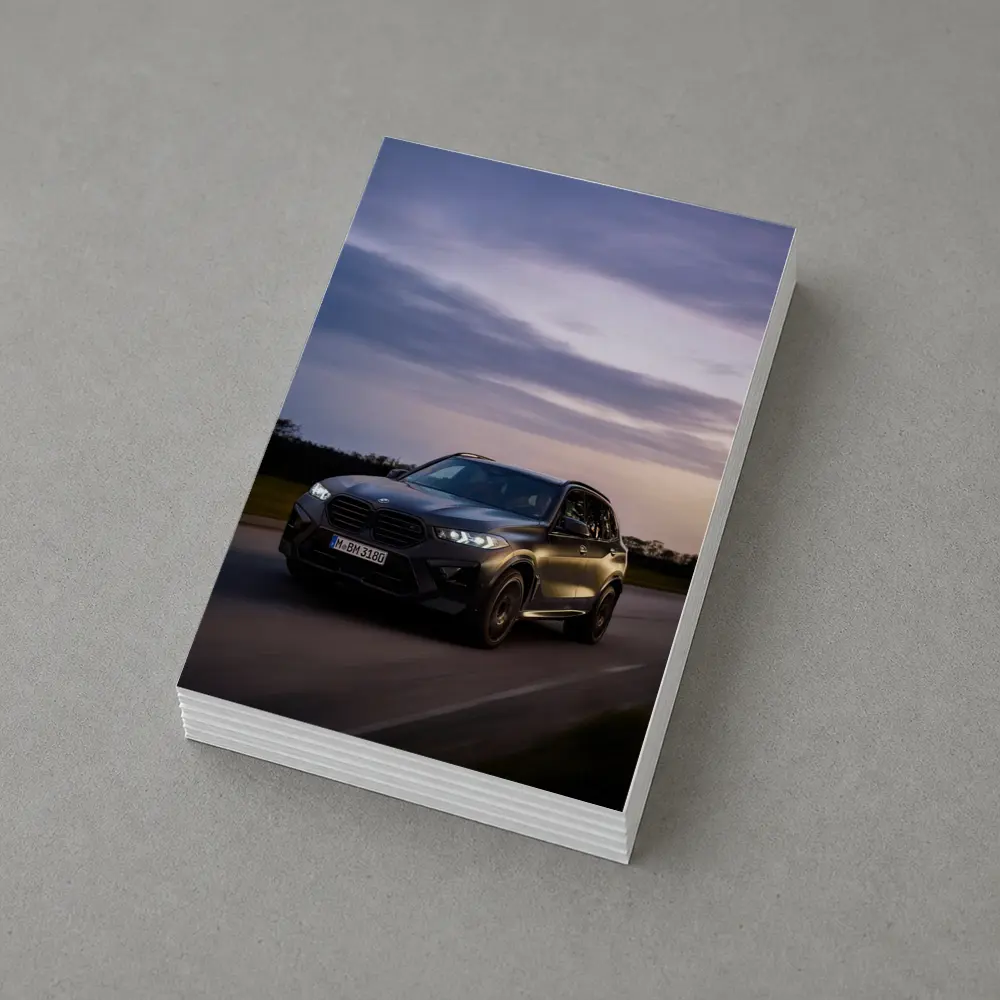 BMW X5M Black SUV Dusk Road Drive – Postcards