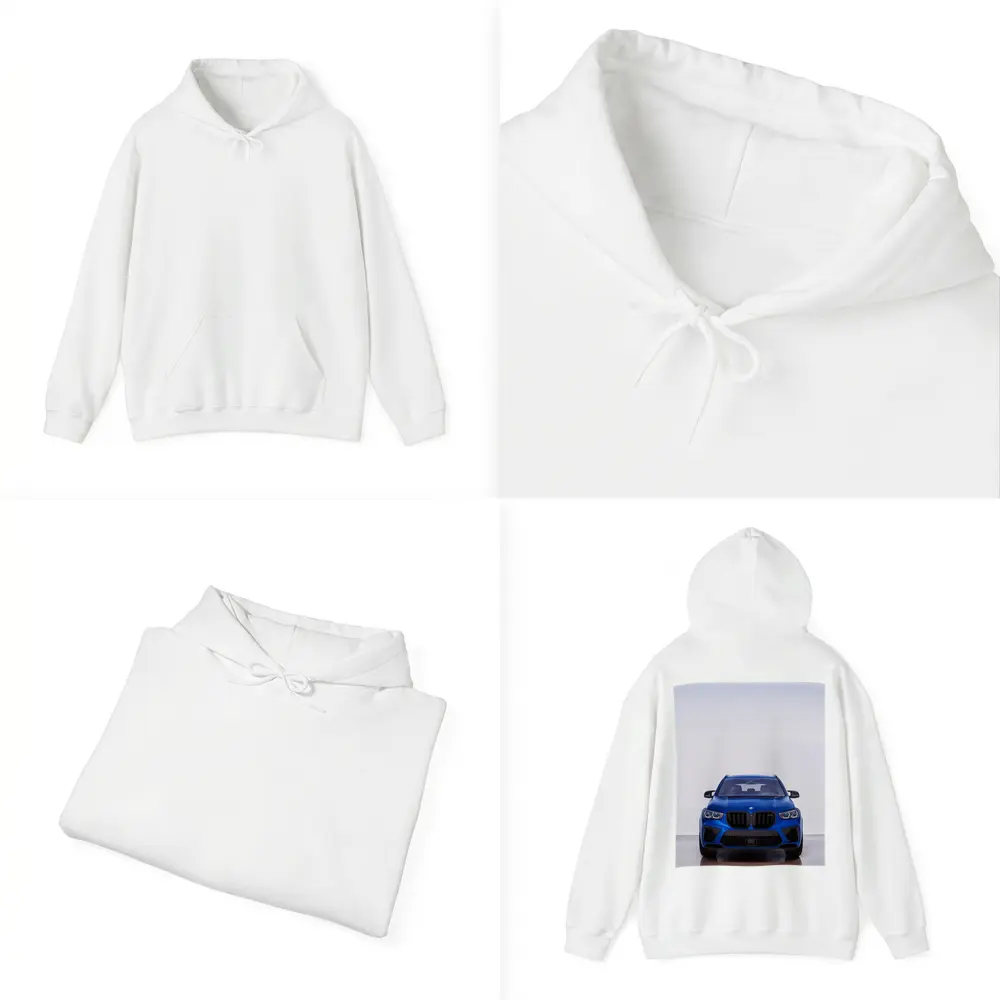 BMW X5 M Competition Blue Studio Shot – Hoodies