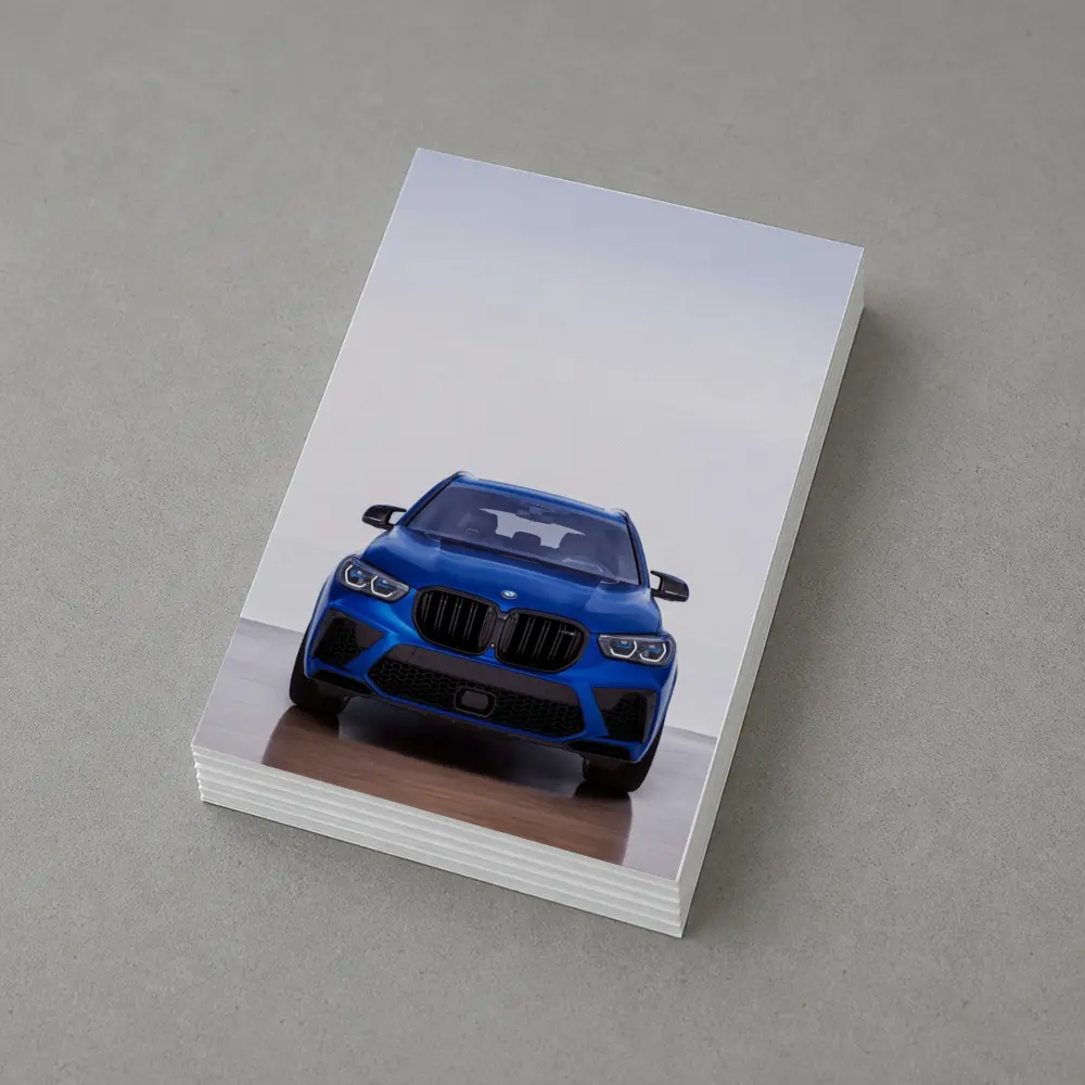 BMW X5 M Competition Blue Studio Shot – Postcards