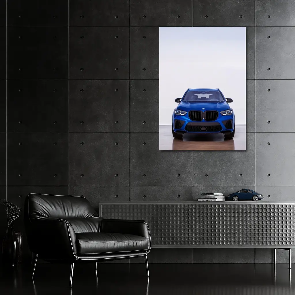 BMW X5 M Competition Blue Studio Shot – Wall Art