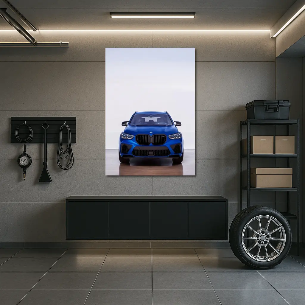 BMW X5 M Competition Blue Studio Shot – Wall Art