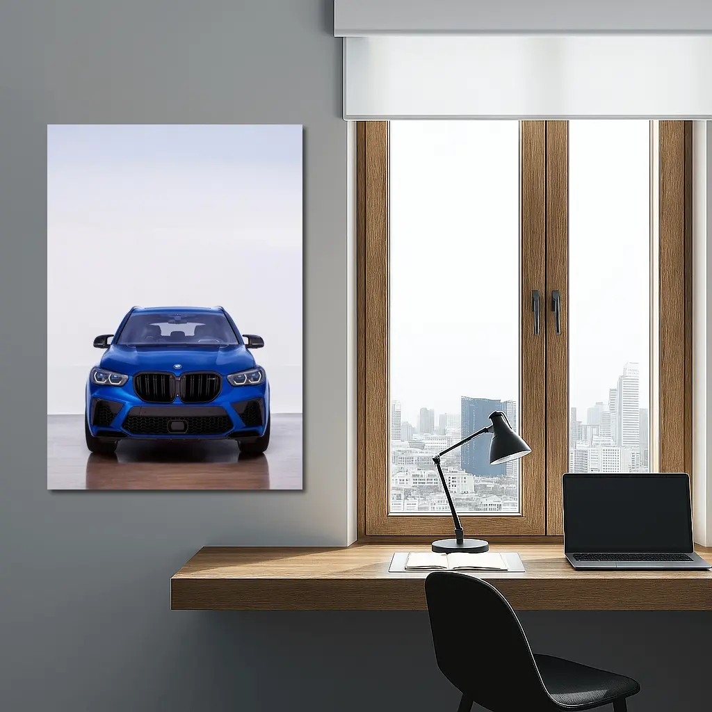 BMW X5 M Competition Blue Studio Shot – Wall Art
