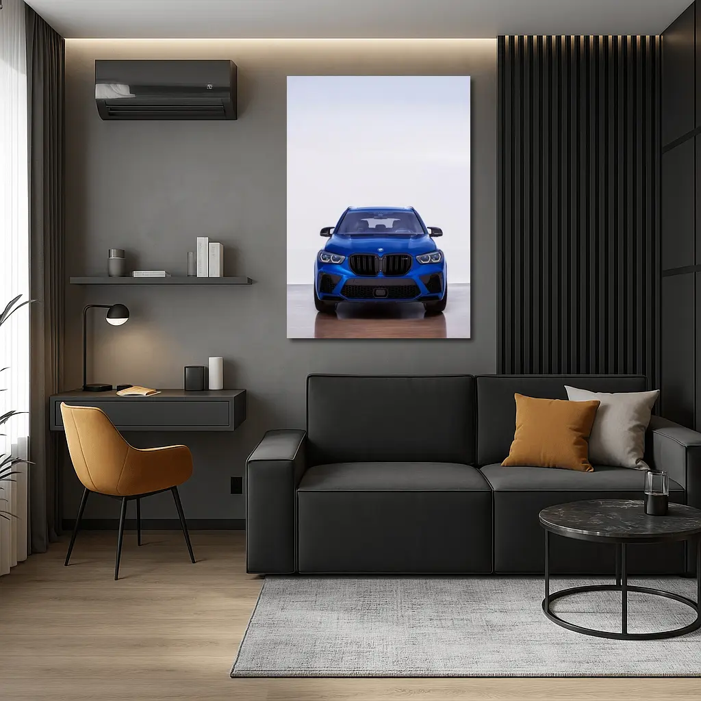 BMW X5 M Competition Blue Studio Shot – Wall Art