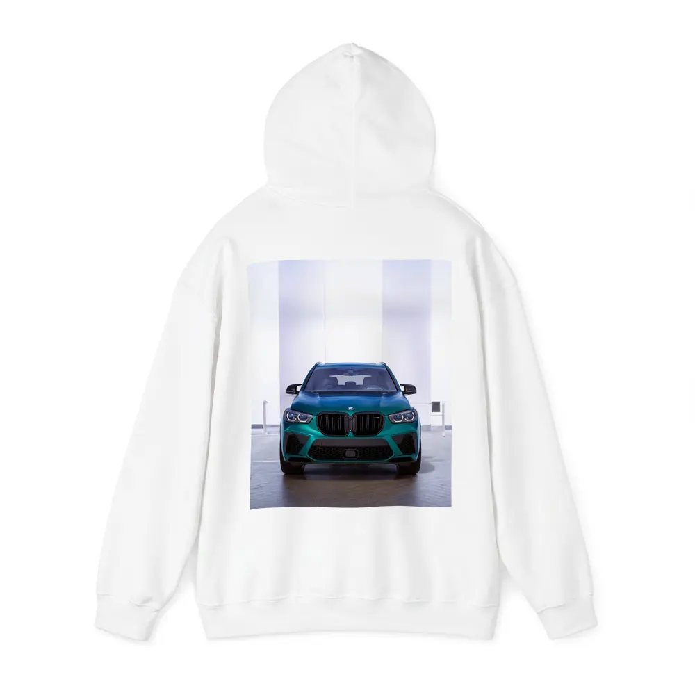 BMW X5M Competition Teal Front Studio – Hoodies