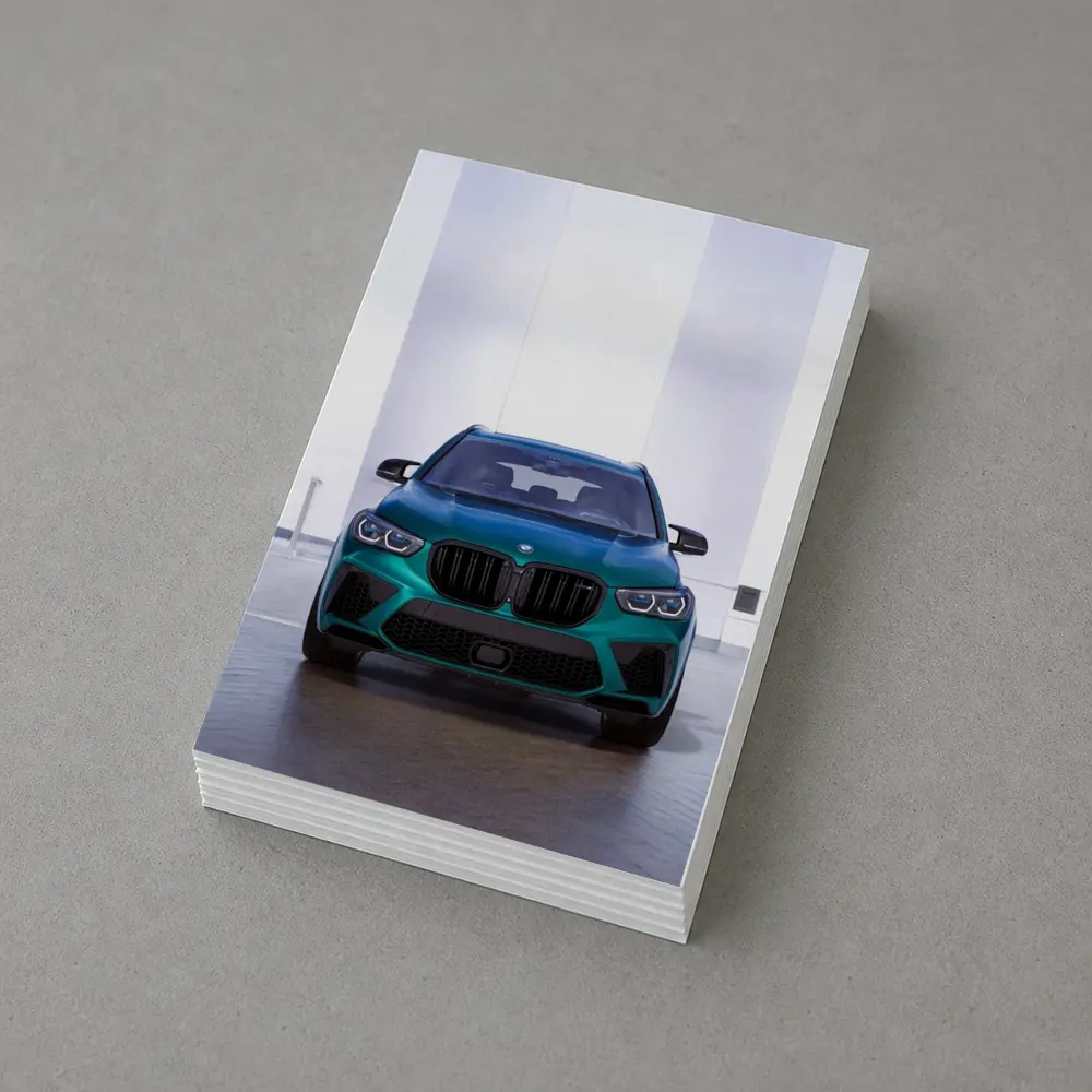 BMW X5M Competition Teal Front Studio – Postcards