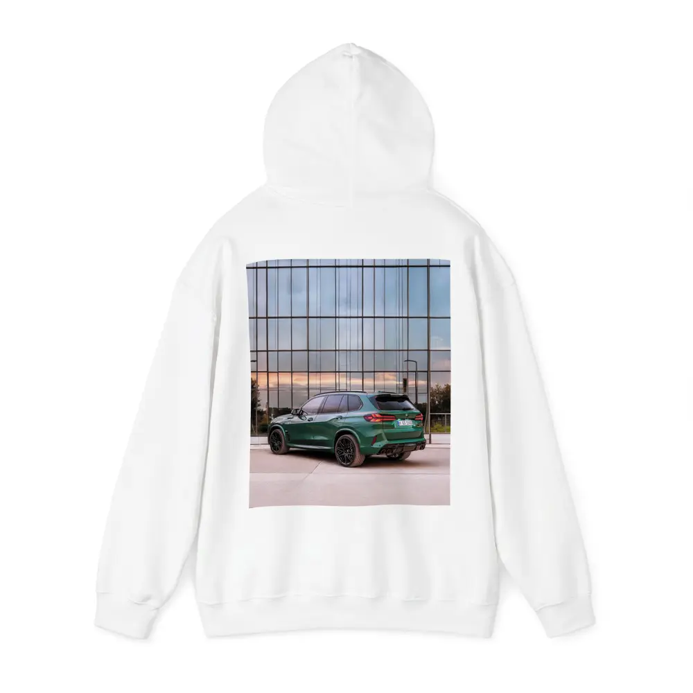 BMW X5M Competition Dark Green Glass Building – Hoodies