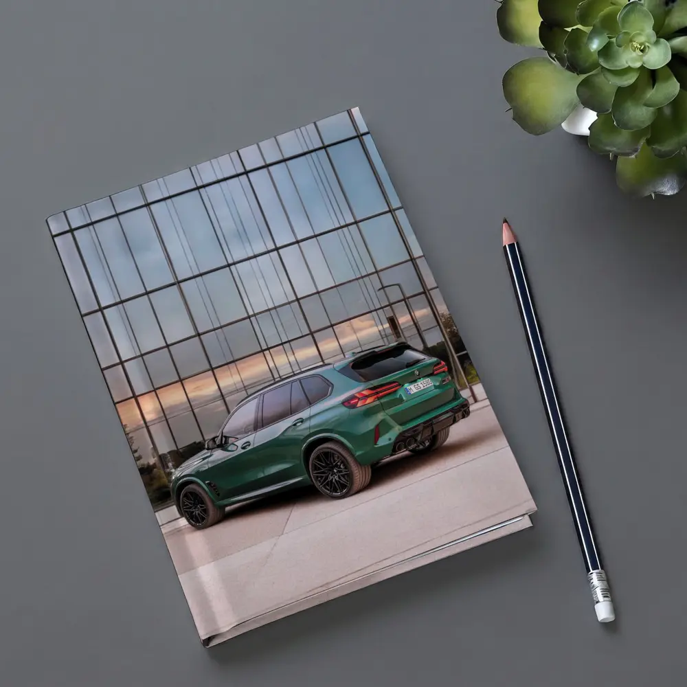 BMW X5M Competition Dark Green Glass Building – Notebooks