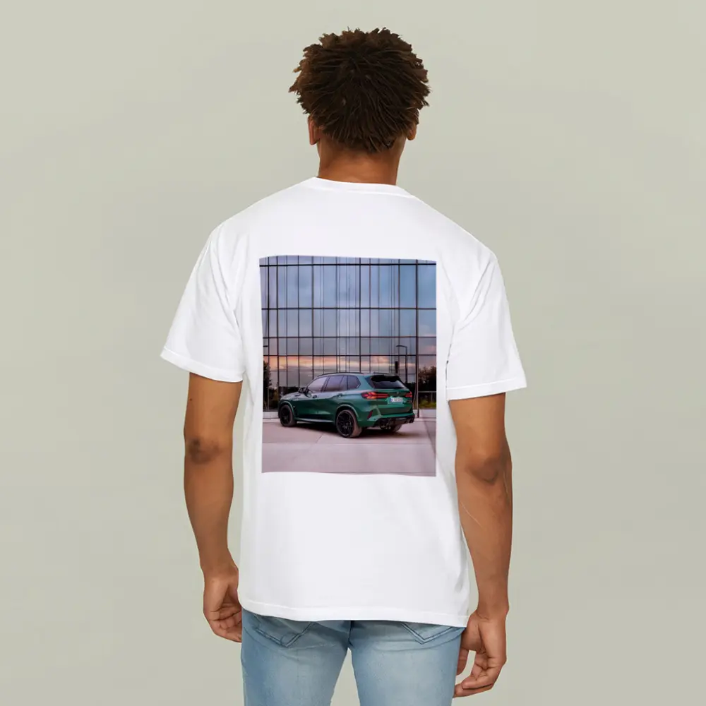 BMW X5M Competition Dark Green Glass Building – T-Shirts