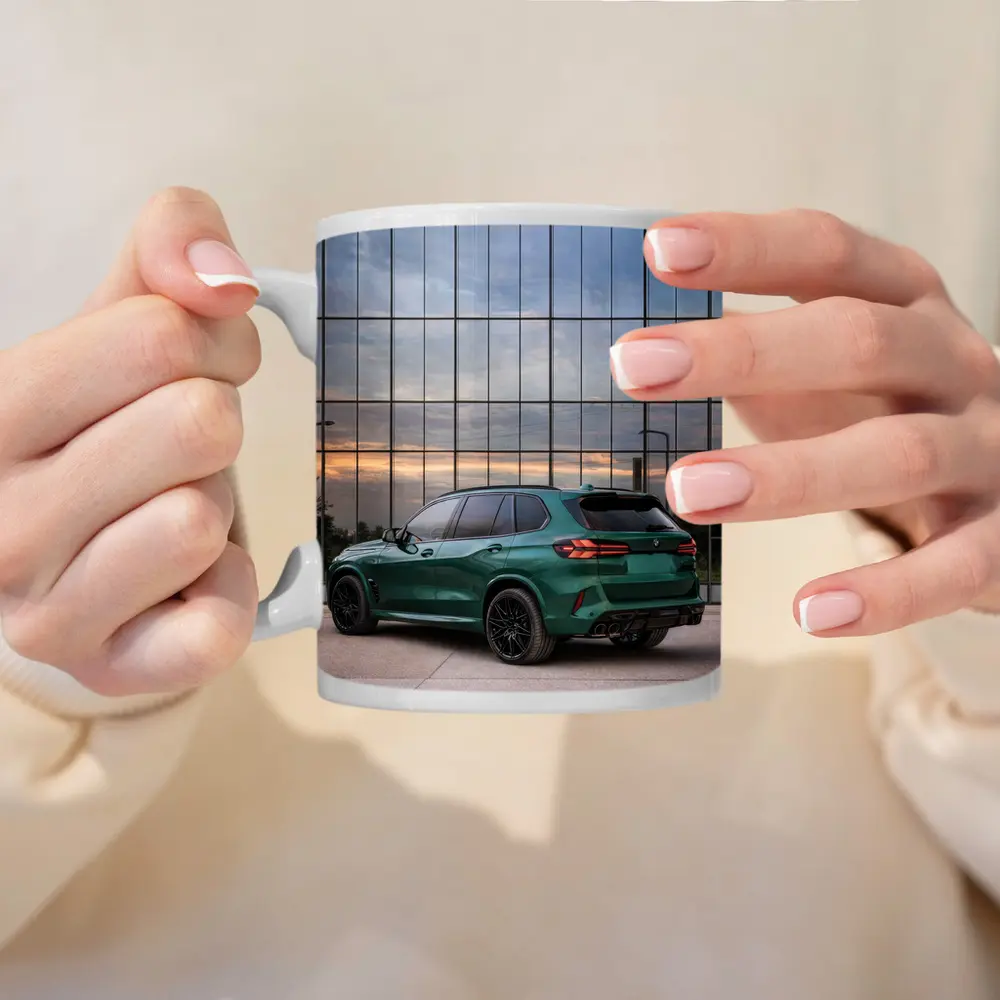 BMW X5M Competition Green Glass Building – Mugs