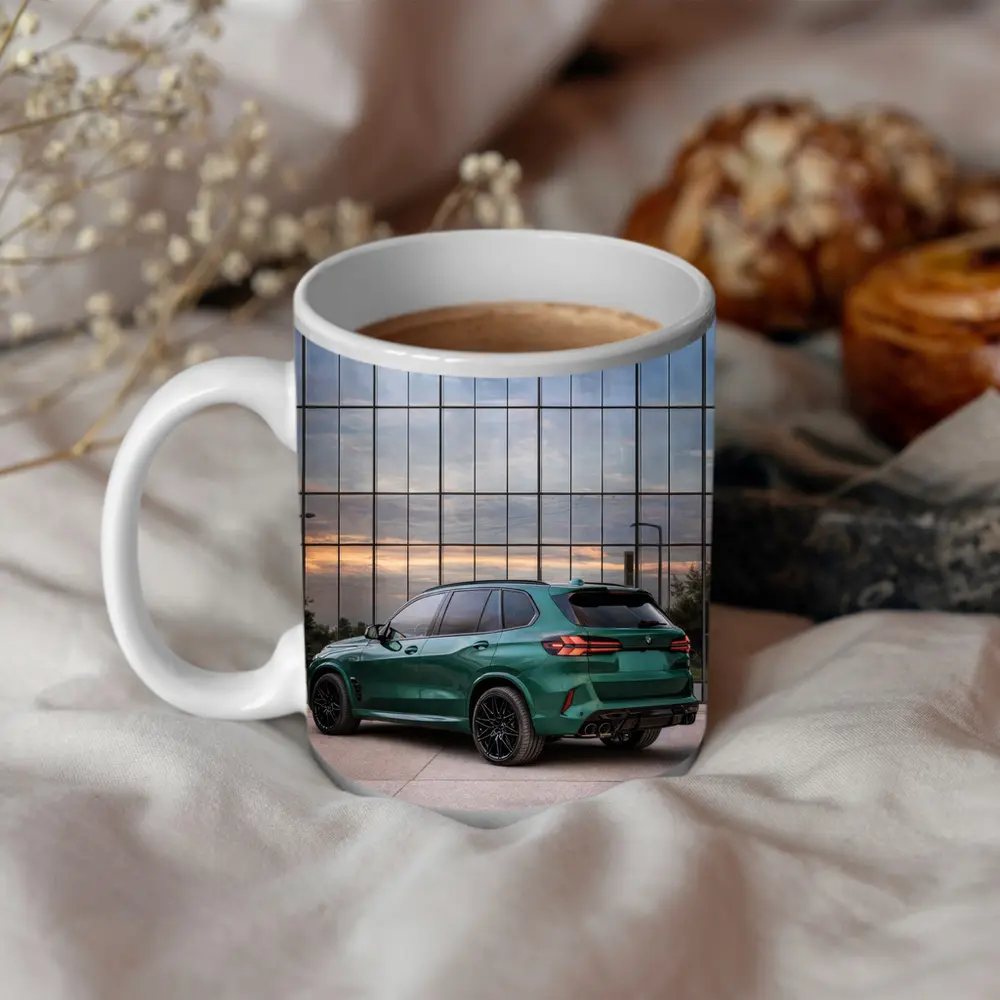 BMW X5M Competition Green Glass Building – Mugs