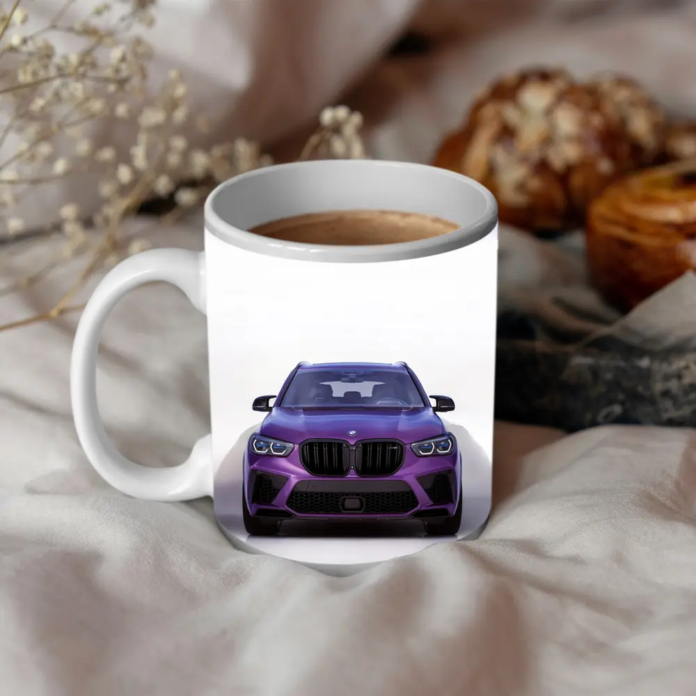 BMW X5 M Competition Purple Front View – Mugs