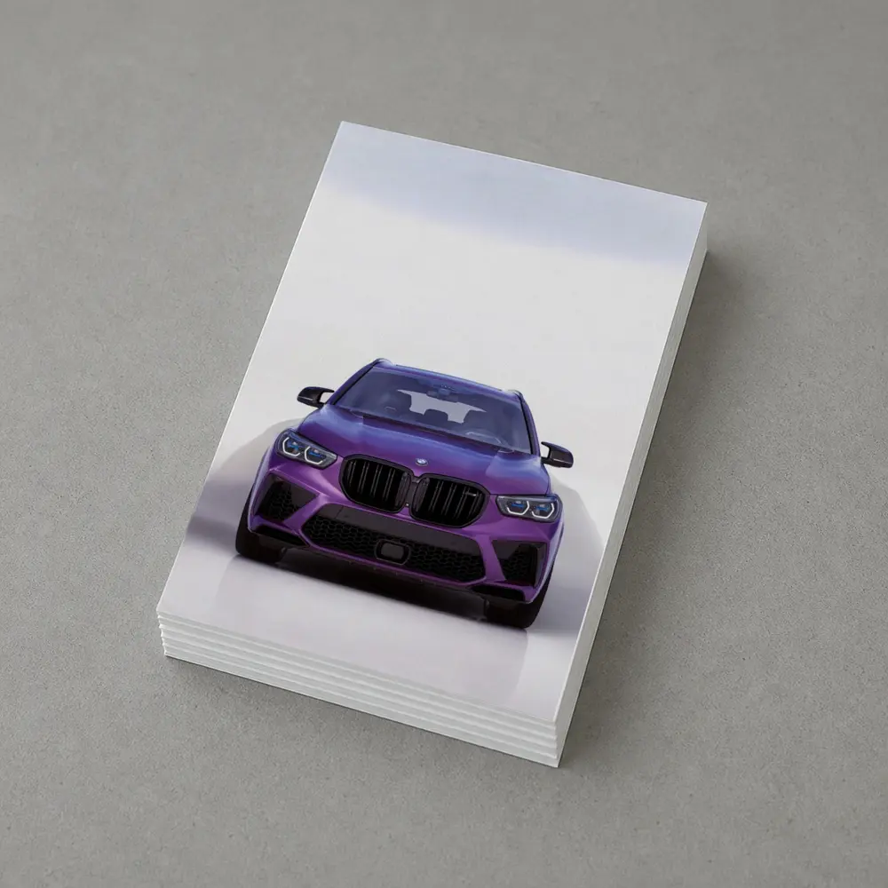 BMW X5 M Competition Purple Front View – Postcards