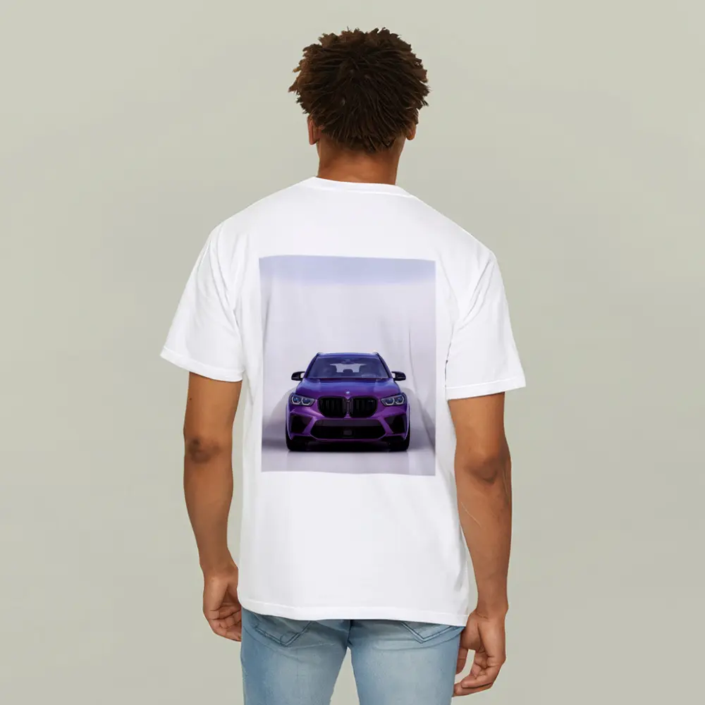 BMW X5 M Competition Purple Front View – T-Shirts