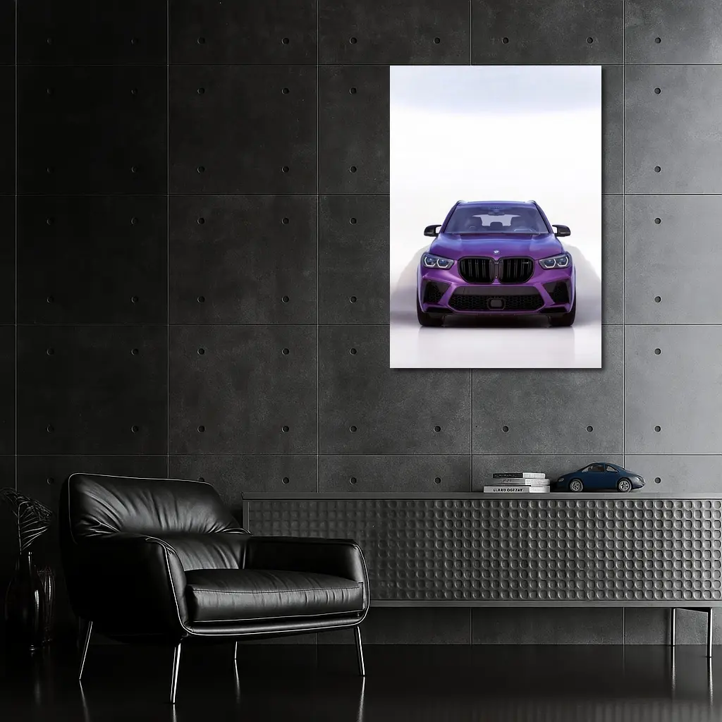 BMW X5 M Competition Purple Studio Shot – Wall Art