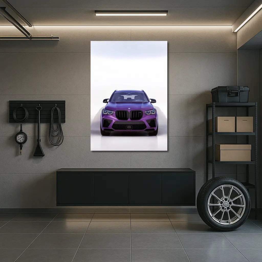 BMW X5 M Competition Purple Studio Shot – Wall Art