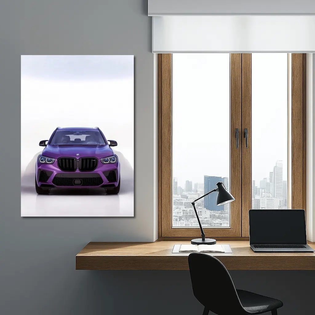 BMW X5 M Competition Purple Studio Shot – Wall Art