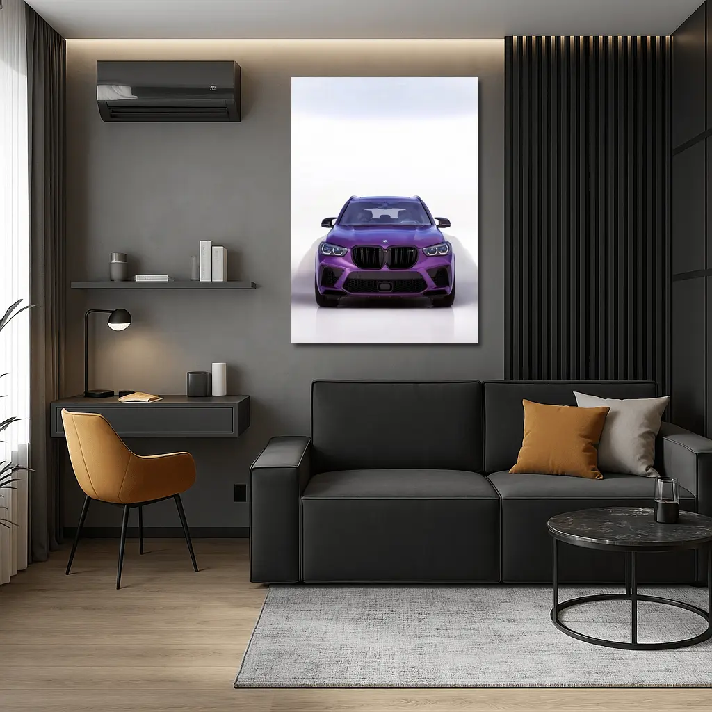 BMW X5 M Competition Purple Studio Shot – Wall Art