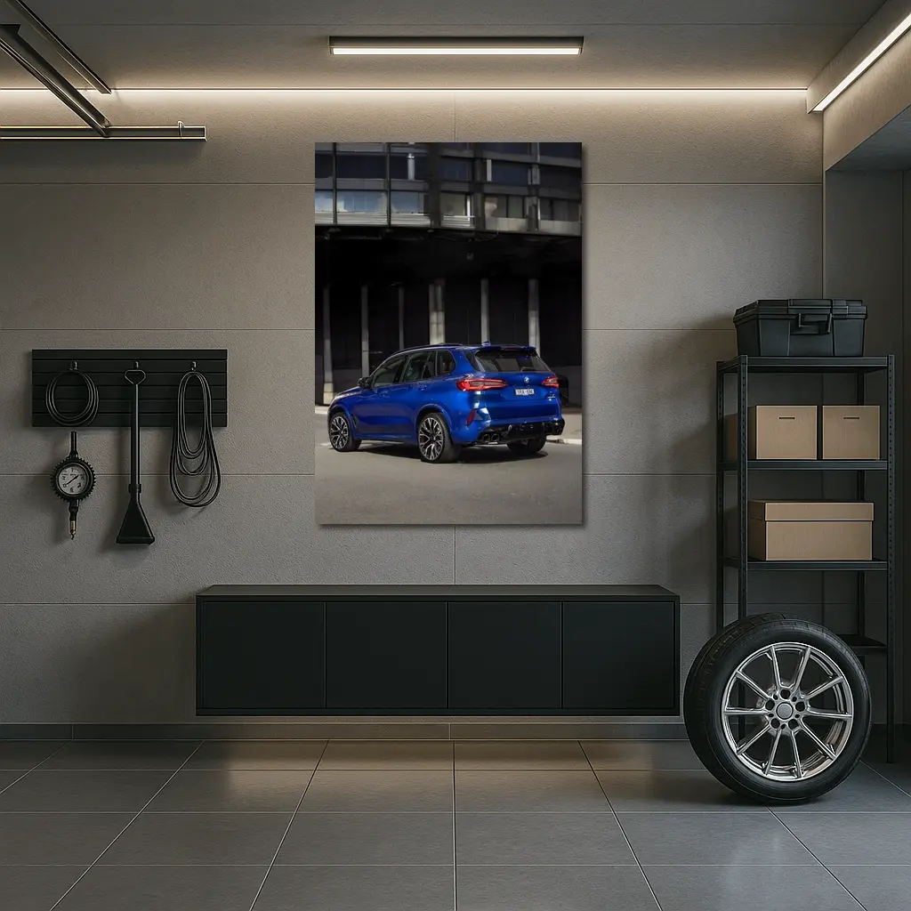 BMW X5M Competition Blue Urban Street – Wall Art